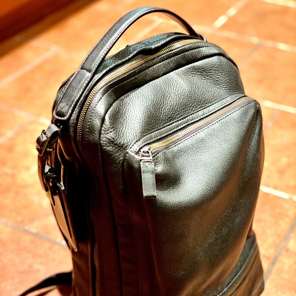 tumi harrison leather backpack